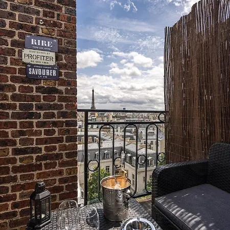 Terrasse Vue Incroyable Sur Tour Eiffel *
