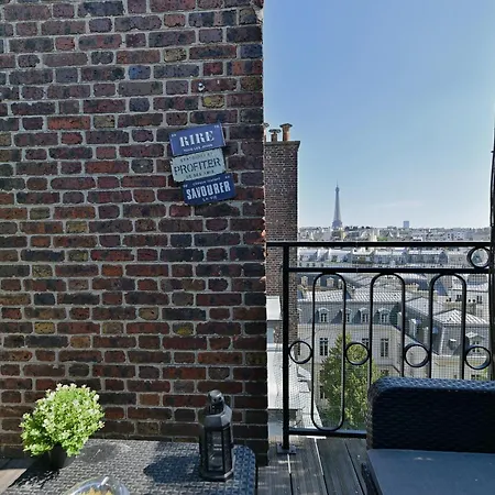 Lägenhet Terrasse Vue Incroyable Sur Tour Eiffel *