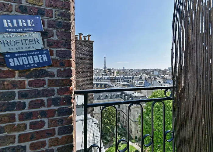 Terrasse Vue Incroyable Sur Tour Eiffel * パリ
